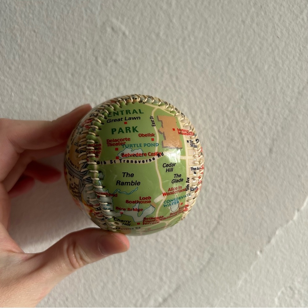 New York City NYC Street Map Glossy Baseball Collectible Souvenir